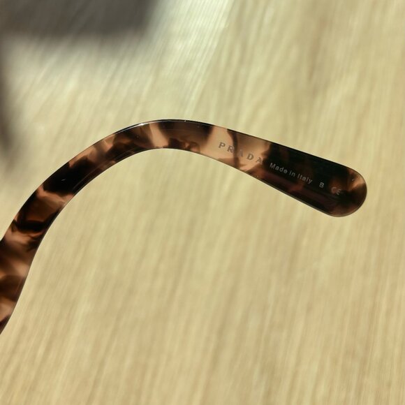 Prada Brown and Pink Baroque Swirl Round Sunglasses - Picture 3 of 7